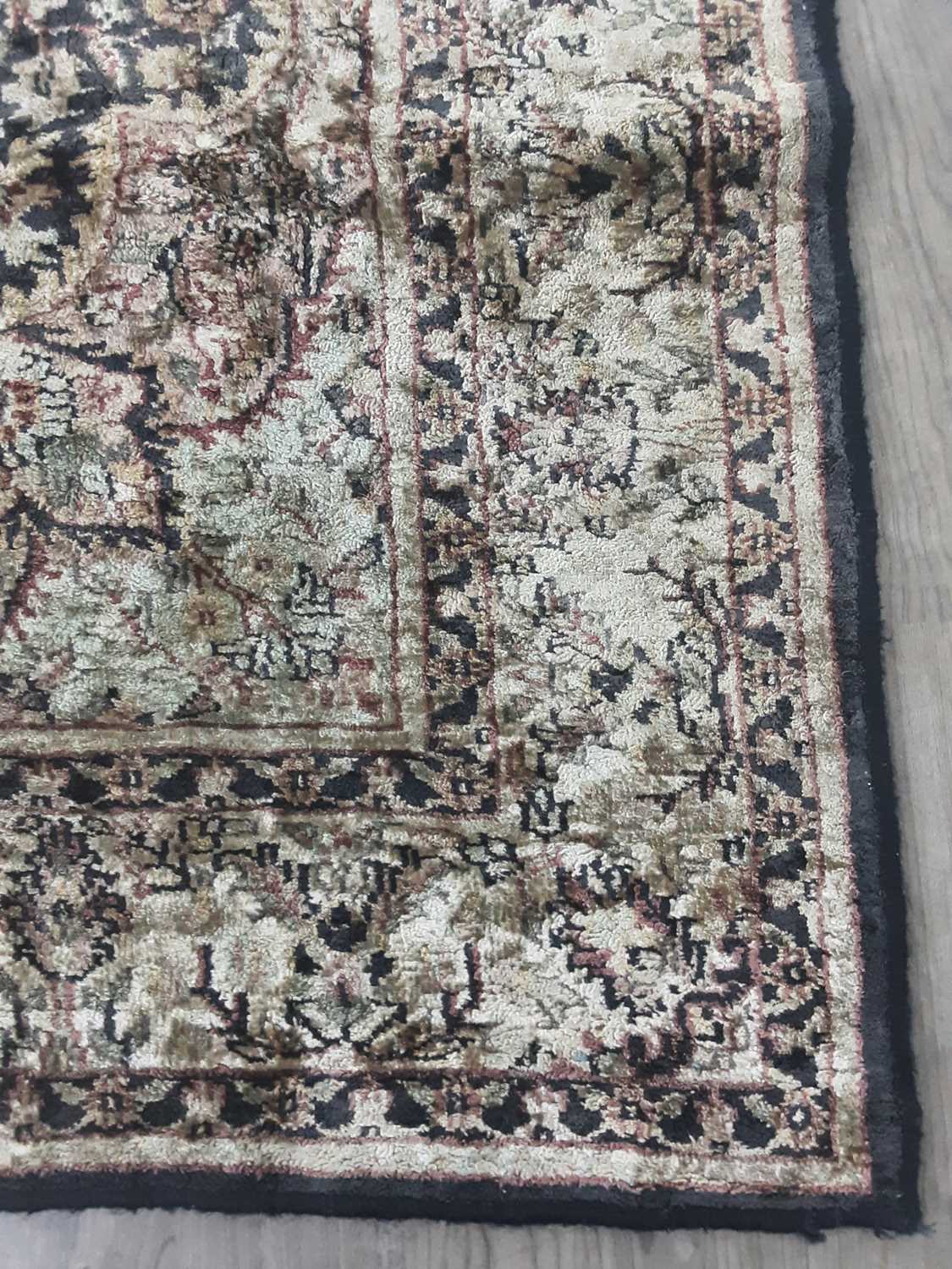 EAST ASIAN WOOL AND SILK RUG, LATE 20TH CENTURY