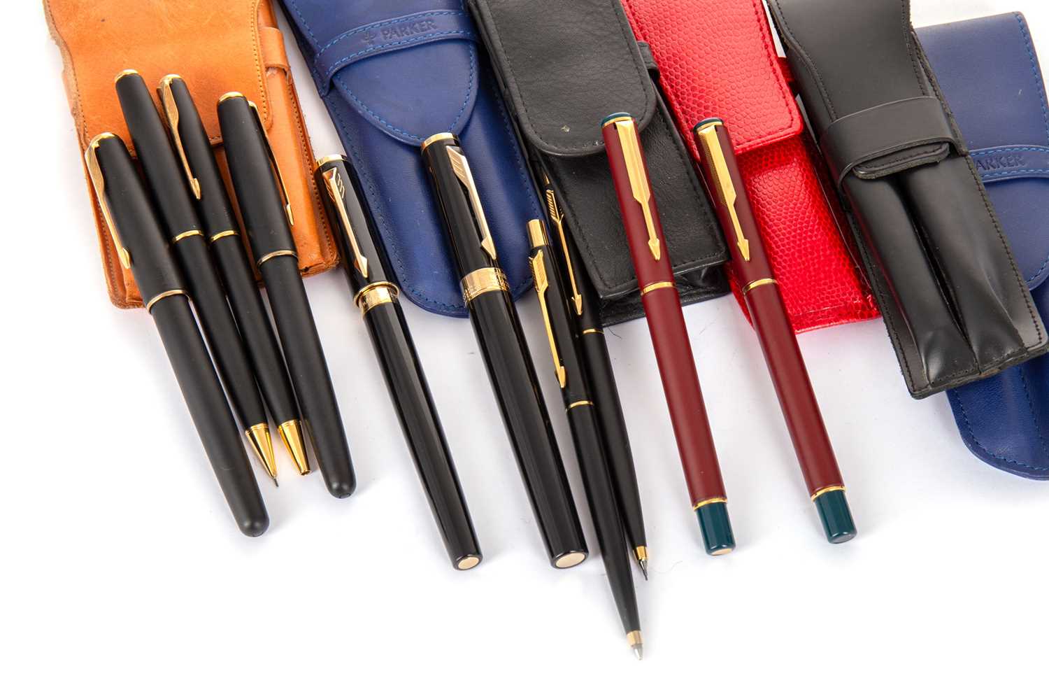 SIX MODERN PARKER PEN SETS