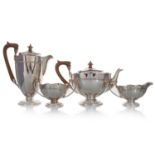 GEORGE V FOUR PIECE TEA AND COFFEE SERVICE BROOK AND SON OF EDINBURGH, SHEFFIELD 1911-12