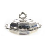 EDWARDIAN SILVER ENTREE DISH, E.J.G., BIRMINGHAM 1909