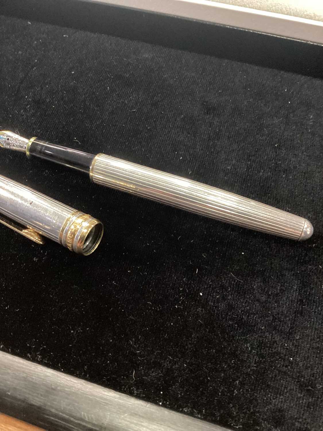 MONT BLANC, SILVER MEISTERSTUCK FOUNTAIN PEN - Bild 5 aus 8