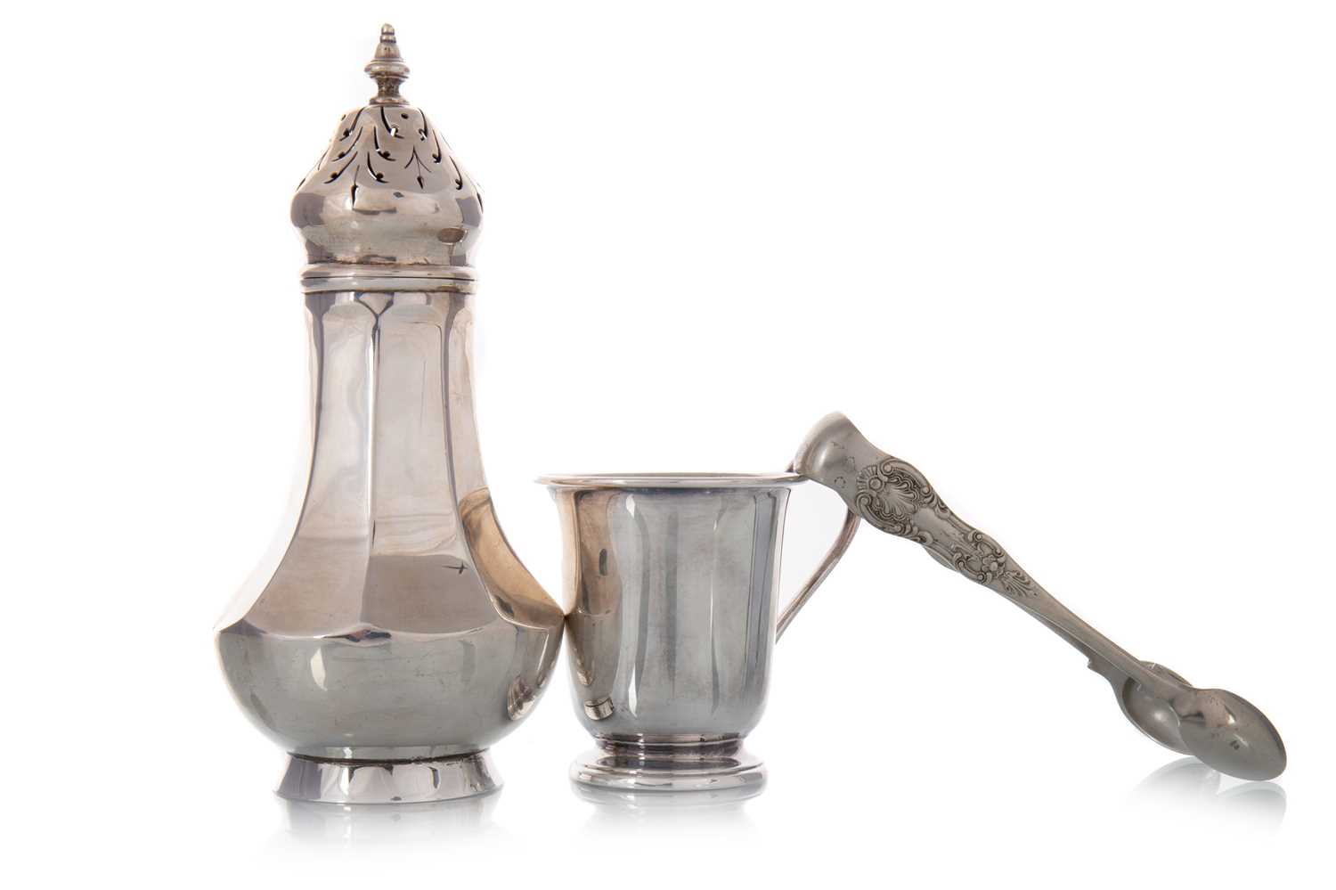 GEORGE V SILVER SUGAR CASTER, ELKINGTON & CO, BIRMINGHAM 1919