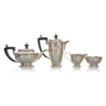 GEORGE V SILVER FOUR PIECE BACHELORS TEA SERVICE, ADIE BROTHERS LTD, BIRMINGAHM 1927