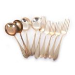 GROUP OF GEORGE V SILVER FLATWARE VINER'S LTD (EMILE VINER)