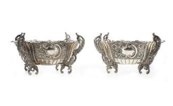 PAIR OF VICTORIAN SILVER BOWLS, MACKAY & CHISHOLM, EDINBURGH 1896