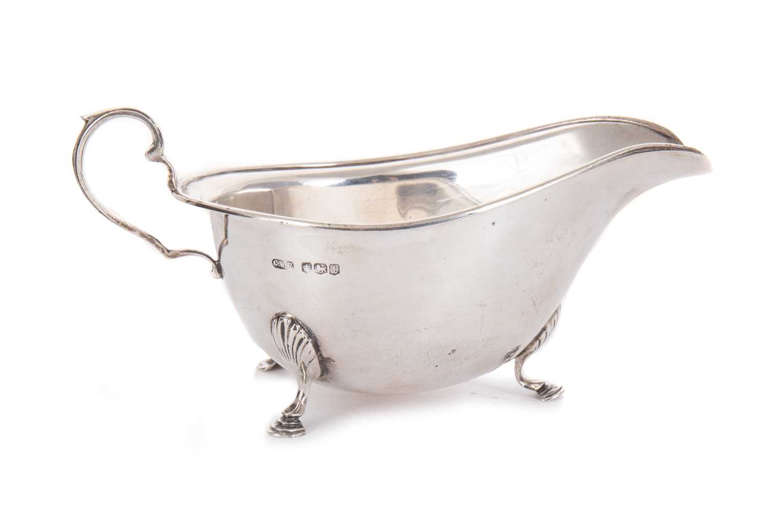 GEORGE V SILVER SAUCE BOAT, C W FLETCHER & SON LTD (CHARLES WILLIAM FLETCHER), SHEFFIELD 1936