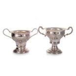 TWO GEORGE V SILVER GILT URNS M. R., LONDON 1926 &1929