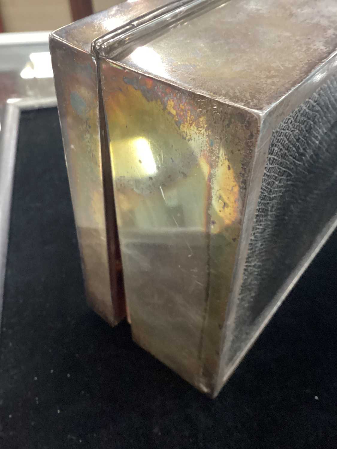 SILVER AND TORTOISESHELL CIGARETTE BOX, MARK'S RUBBED - Bild 7 aus 10