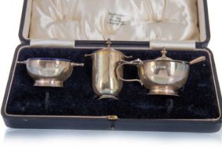 GEORGE V SILVER CONDIMENT SET,