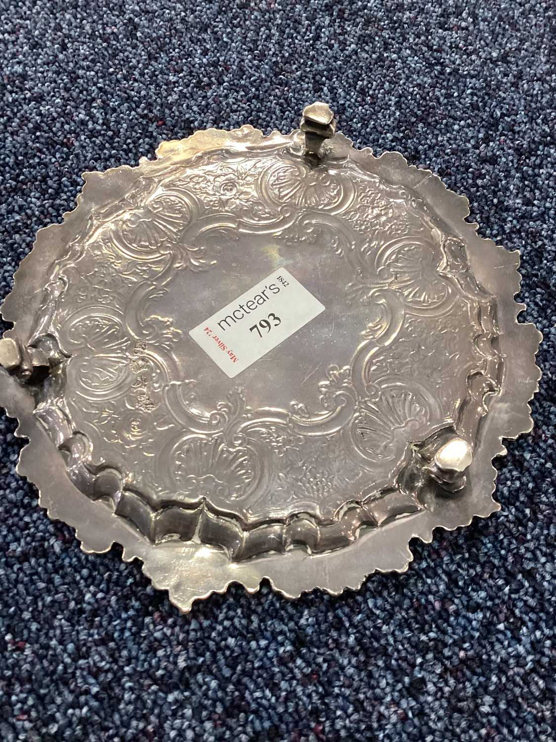 GEORGE II SILVER CIRCULAR WAITER, LONDON 1749 - Image 5 of 11