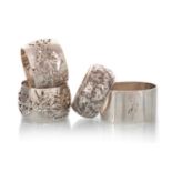 PAIR OF GEORGE V SILVER NAPKIN RINGS, BRIMINGHAM MARKS