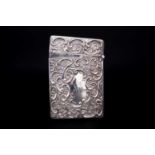 EDWARDIAN SILVER CARD CASE C&N, BIRMINGHAM 1909