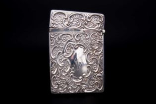 EDWARDIAN SILVER CARD CASE C&N, BIRMINGHAM 1909