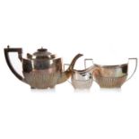 EDWARDIAN SILVER THREE PIECE TEA SERVICE, G.N.R.H, 1908