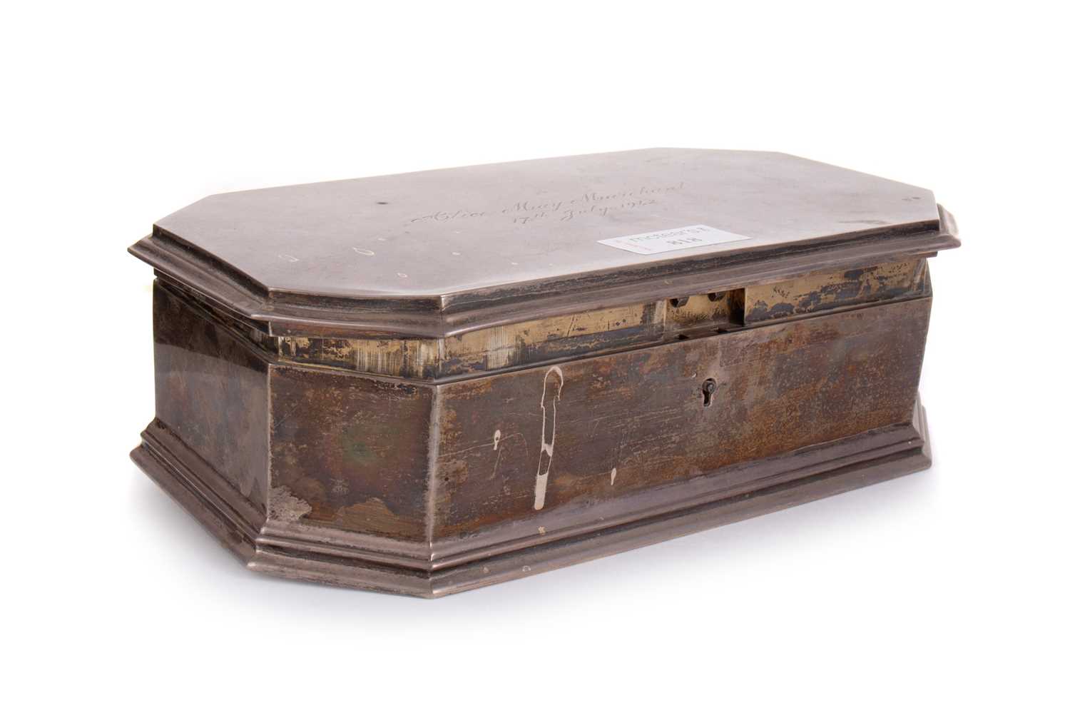 GEORGE V SILVER JEWELLERY CASKET, C D, LONDON 1921