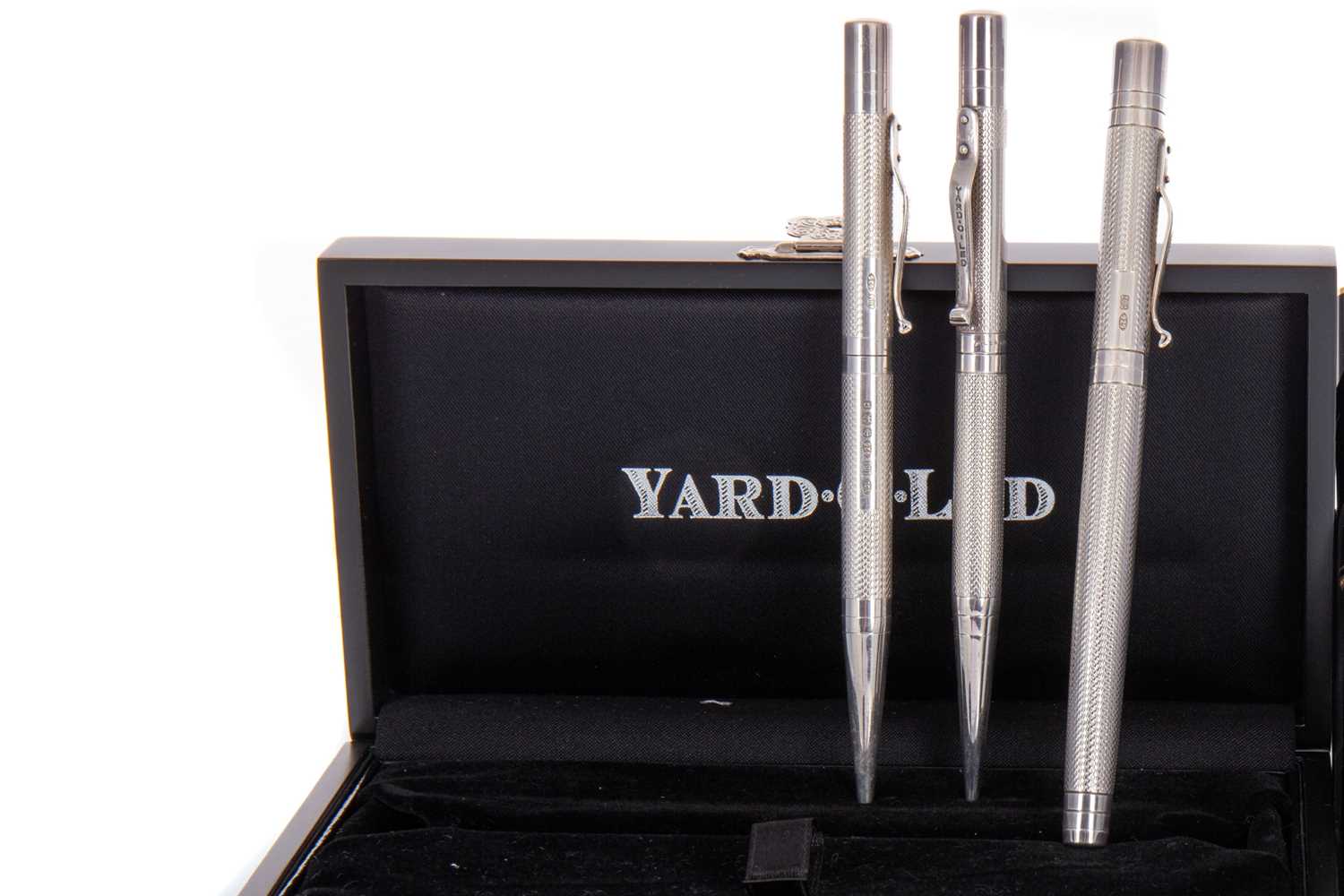 YARD-O-LEAD SILVER THREE PEN SET