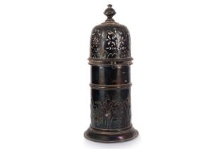 VICTORIAN SILVER 'LIGHTHOUSE' SUGAR CASTER, GEORGE ANGELL, LONDON 1889