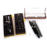 FIVE CROSS PEN SETS,