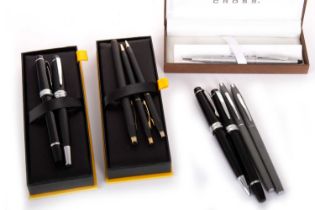 FIVE CROSS PEN SETS,