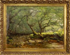 ALEXANDER BROWNLIE DOCHARTY (SCOTTISH 1862 - 1940), WOODLAND STREAM