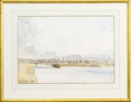 WILLIAM CALLOW SNR RWS (BRITISH 1812 - 1908), EDINBURGH FROM LEITH