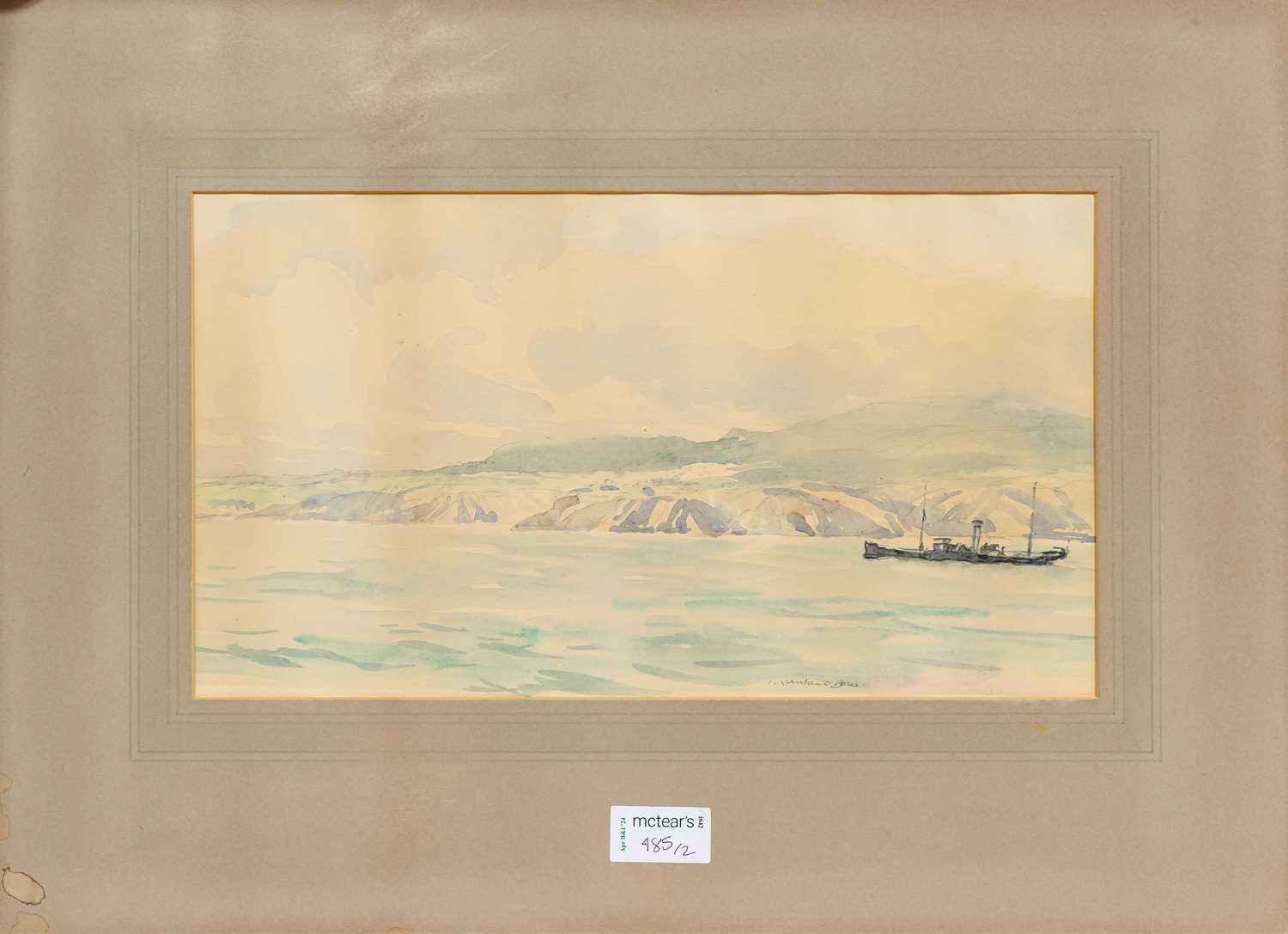 * SIR MUIRHEAD BONE HRSA (SCOTTISH 1876 - 1953), PAIR OF MARINE WATERCOLOURS - Image 2 of 2