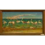 EUGENE CARTIER (FRENCH 1861 - 1943), RED FLAMINGOS