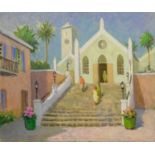 * ALAN STENHOUSE GOURLEY (BRITISH 1909 - 1991), CHURCH STEPS