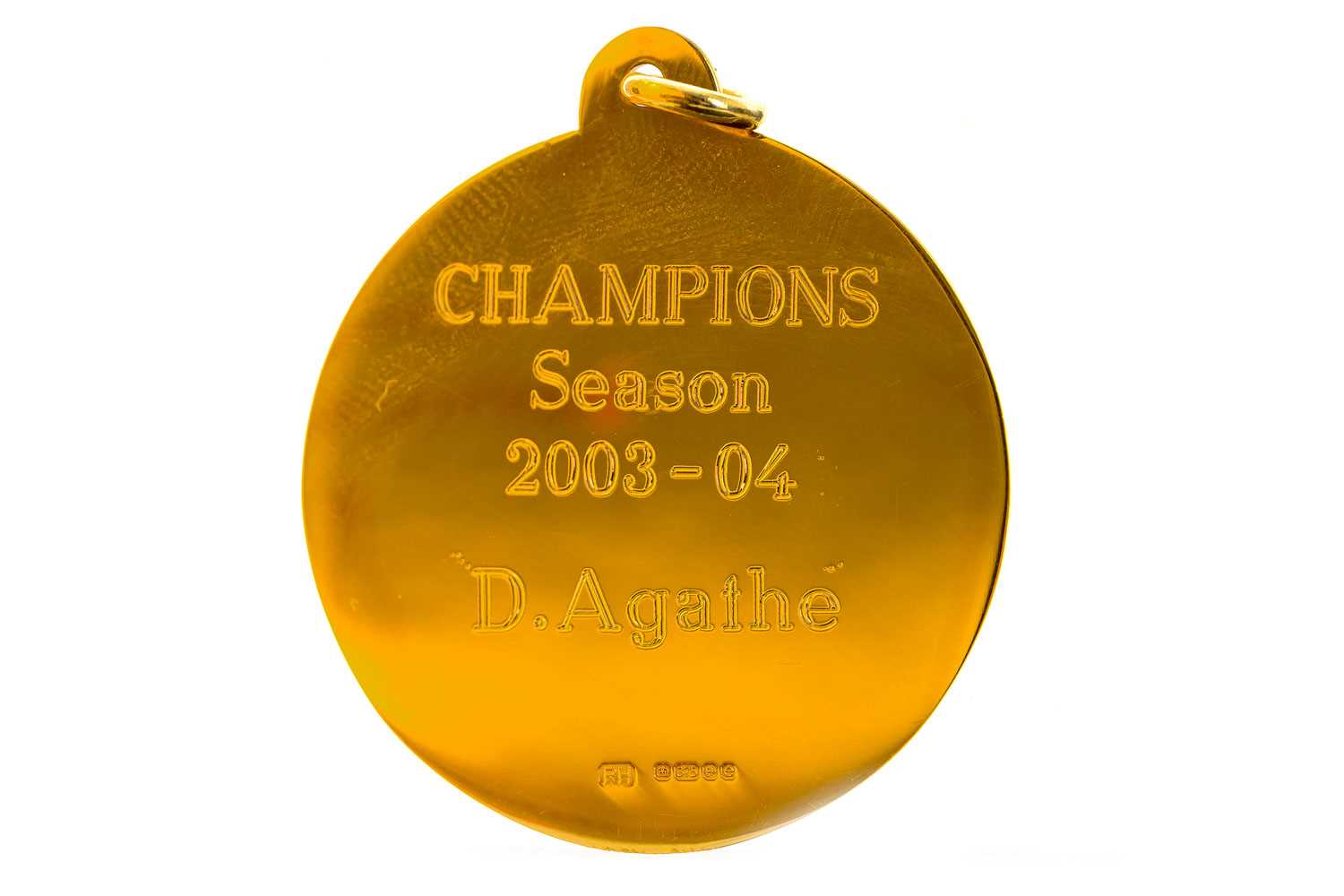 DIDIER AGATHE OF CELTIC F.C., SPL CHAMPIONS WINNERS GOLD MEDAL, 2003/04 - Image 2 of 2
