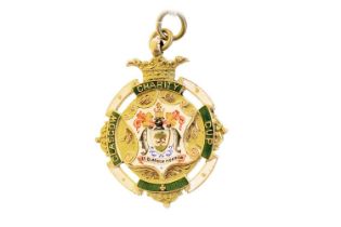 JAMES HAY OF CELTIC F.C., GLASGOW CHARITY CUP WINNERS GOLD MEDAL, 1905