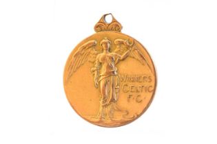 ADAM MCLEAN OF CELTIC F.C., GLASGOW CHARITY CUP WINNERS GOLD MEDAL, 1920