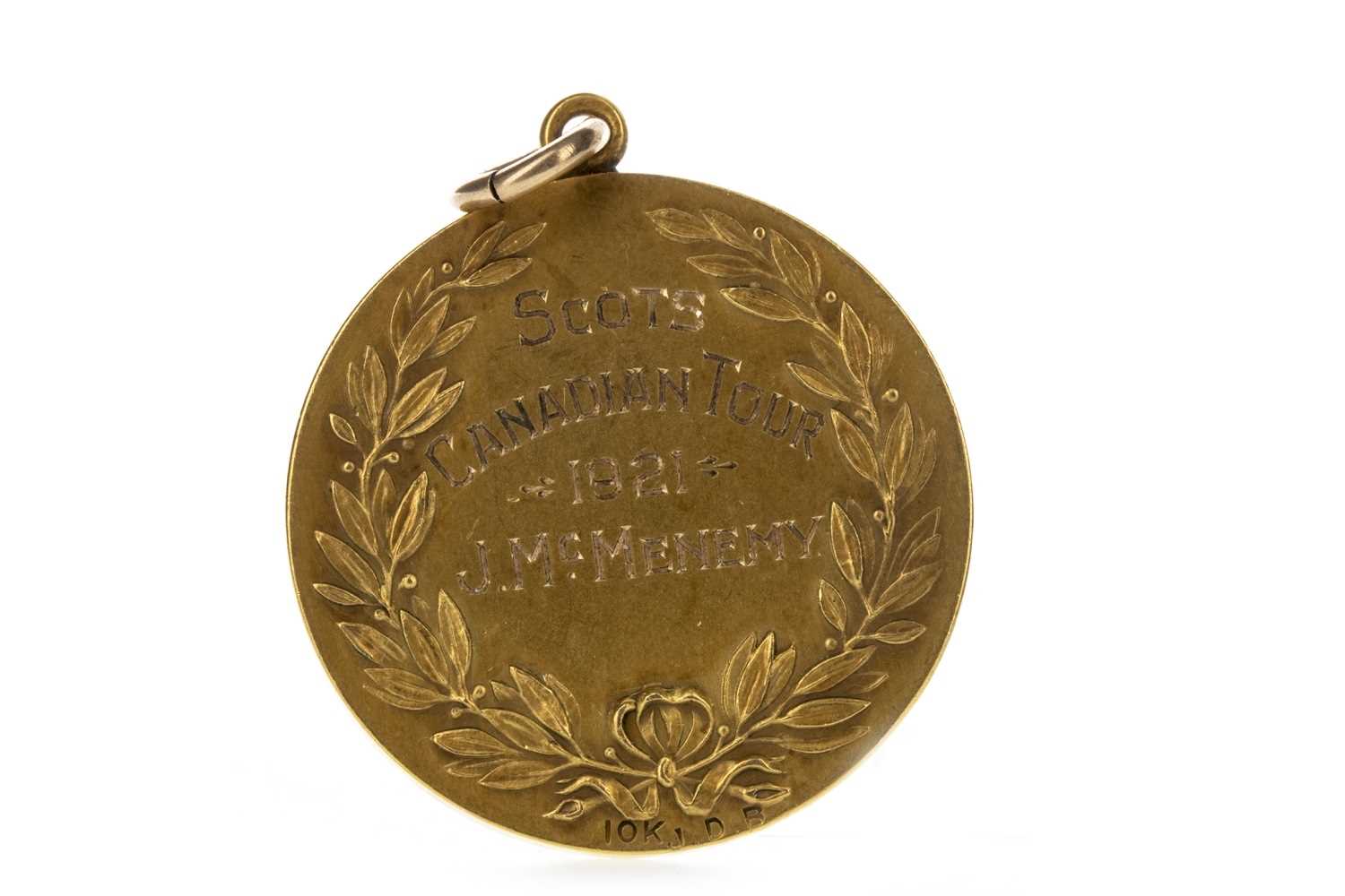 JIMMY McMENEMY, SCOTS CANADIAN TOUR GOLD MEDAL, 1921 - Image 2 of 2