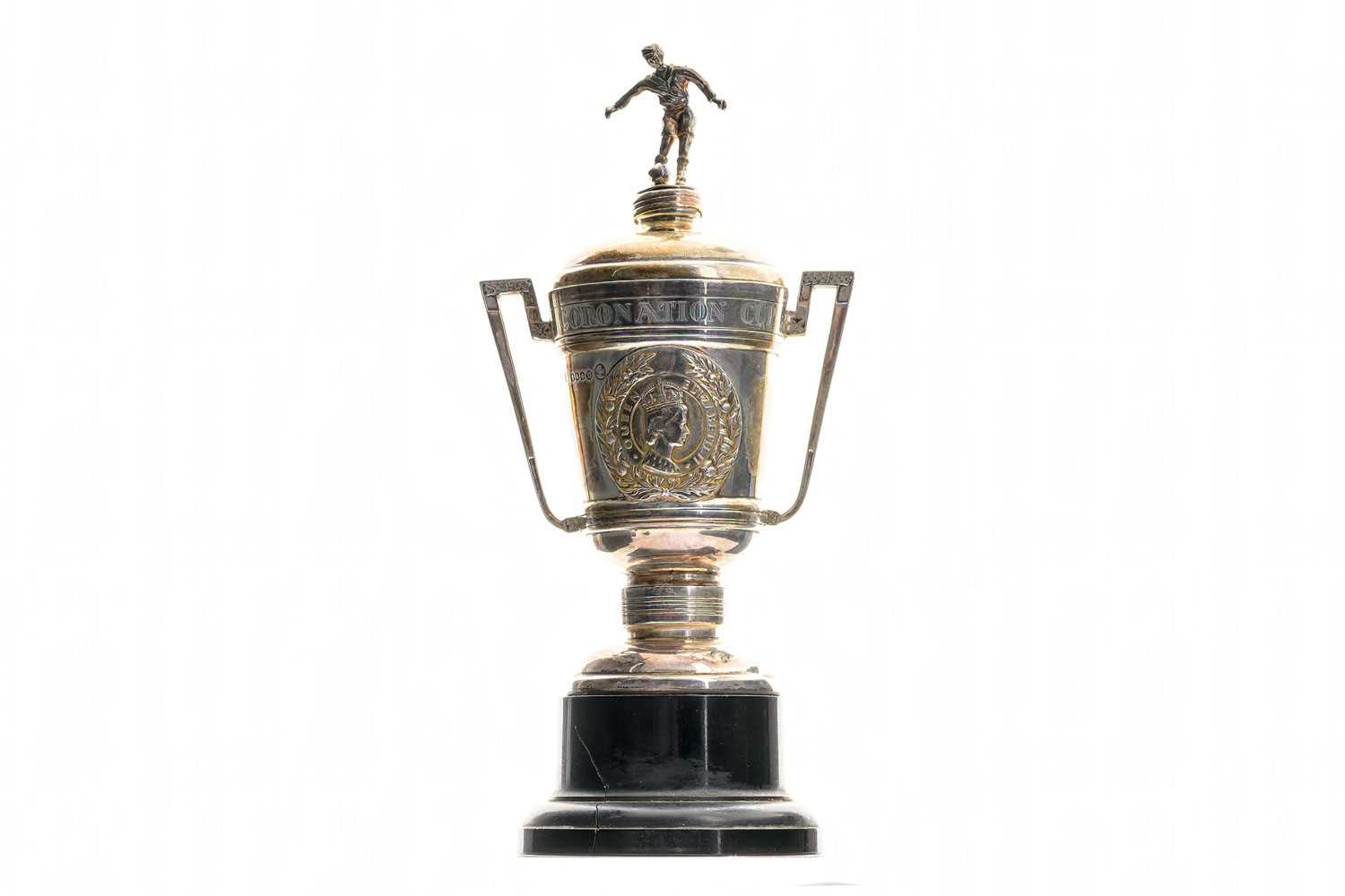 JOHN BONNAR OF CELTIC F.C., CORONATION CUP WINNERS SILVER TROPHY, 1953