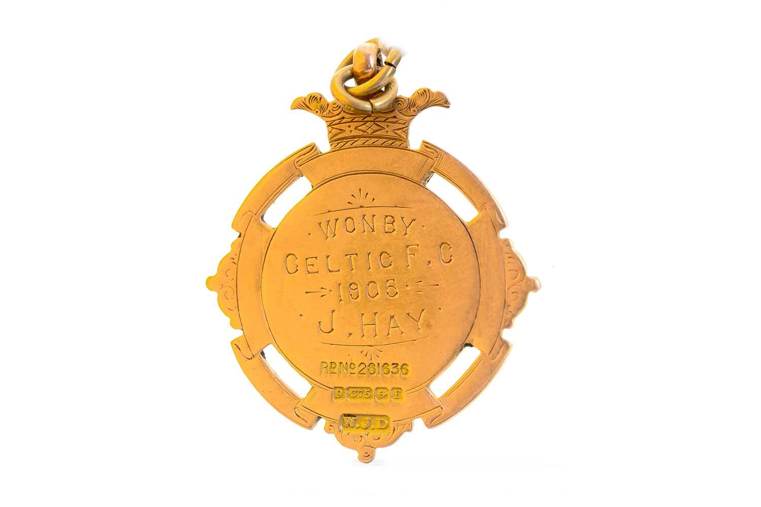 JAMES HAY OF CELTIC F.C., GLASGOW CHARITY CUP WINNERS GOLD MEDAL, 1905 - Image 2 of 2