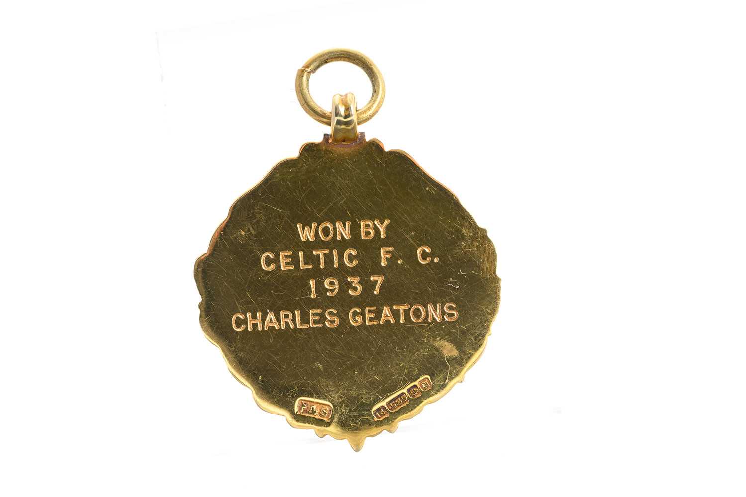 CHIC GEATONS OF CELTIC F.C., GLASGOW CHARITY CUP WINNERS GOLD MEDAL, 1937 - Image 2 of 2