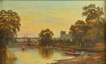 English School, 19th / 20th c - River Scenes, two, both signed, oil on canvas, 40 x 65cm and smaller