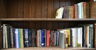 Books. One and a quarter shelves of general stock, late 19th c and later, including genealogy, Co-
