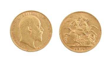 Gold Coin.  Sovereign 1910