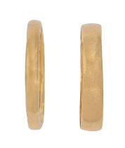Two 22ct gold wedding rings, 5.4g, size M One slightly distorted, the other somewhat worn