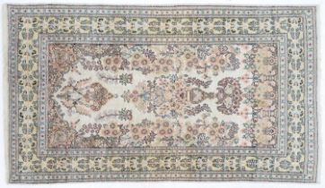 An Indian silk piled rug, 160 x 97cm