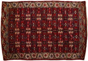 Antique yomut turkmen rug, 191 x 136cm, late 19th c