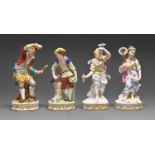 A set of Royal Crown Derby figures of the Four Elements, 20th c, in colours, 19.5cm h, red painted