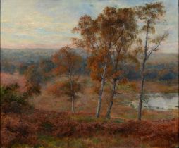 Arthur Trevor Haddon (1864-1941) - Trees in Autumn,  signed, oil on canvas, 62.5 x 76cm Unlined,
