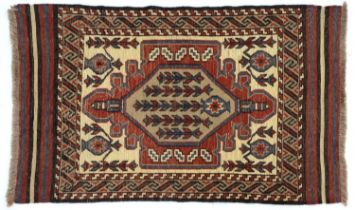 A Turkish Sumak flatweave rug, 130 x 81cm