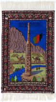 An Afghan pictorial rug, 154 x 100cm