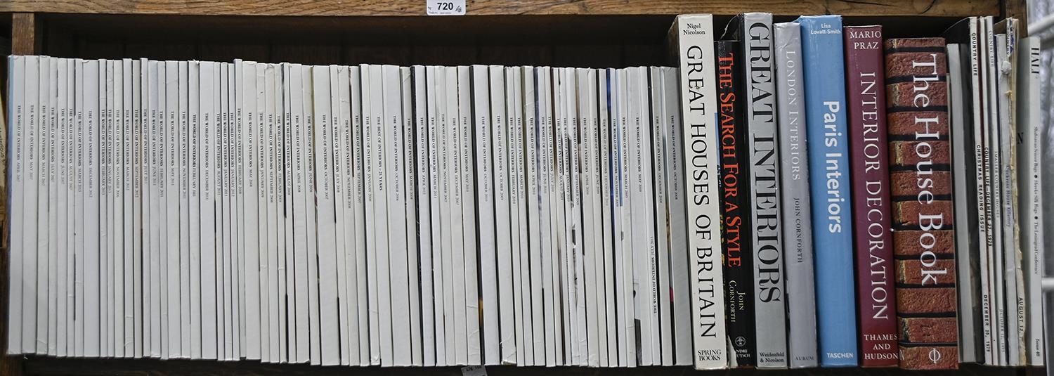 Books. Four shelves of general stock, 20th c, including five unexamined Country Life folios, c.