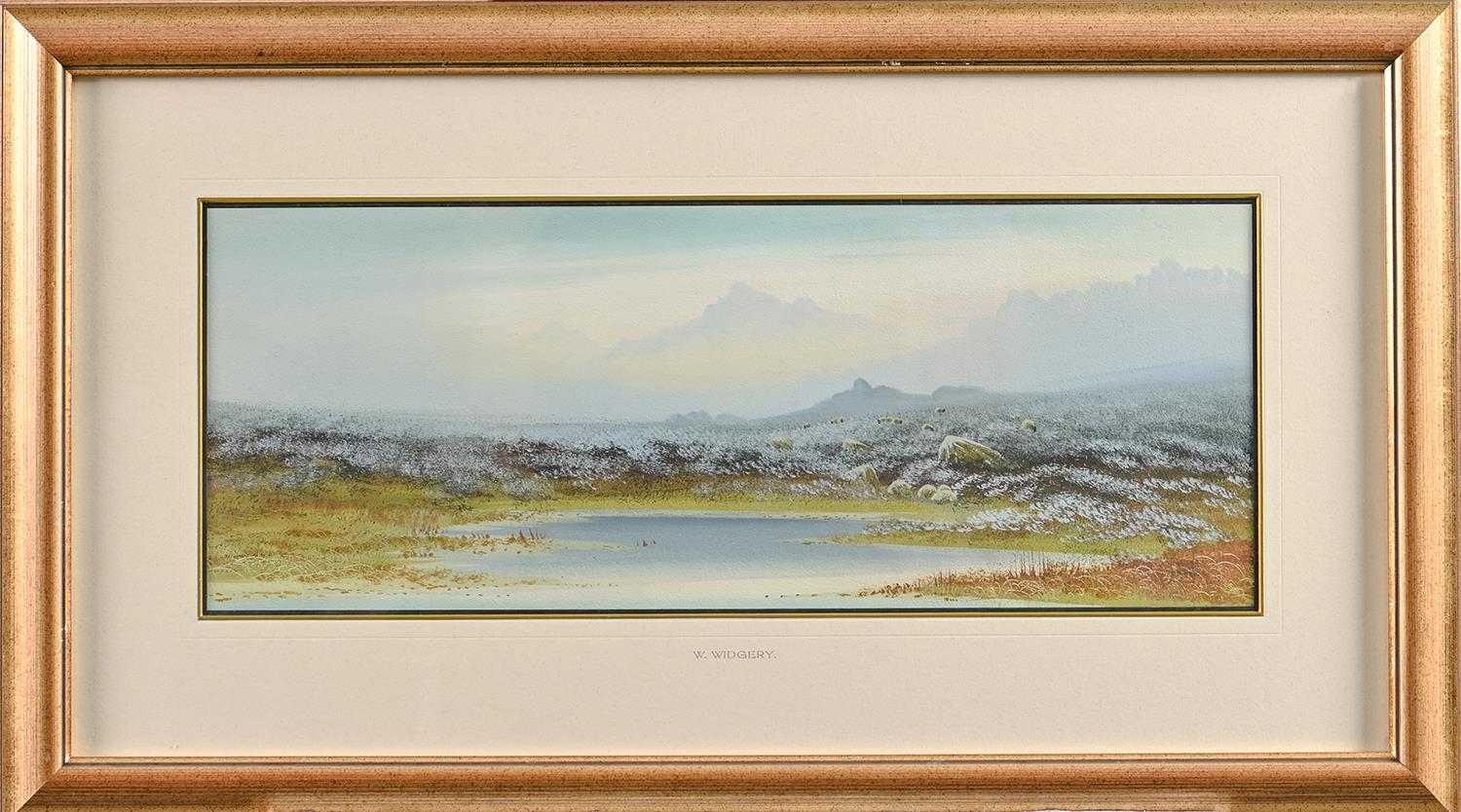 William Widgery (1822-1893) - Dartmoor, a pair, one signed with initials, gouache, 22.5 x 59cm (2) - Image 5 of 6