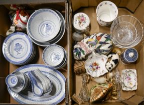 Miscellaneous ceramics and glassware, to include Royal Crown Derby As a lot in good condition.