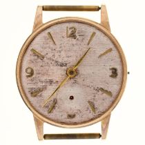 A 9ct gold gentleman's wristwatch, 30mm diam, London 1965, 23.2g Movement rusty; damaged and