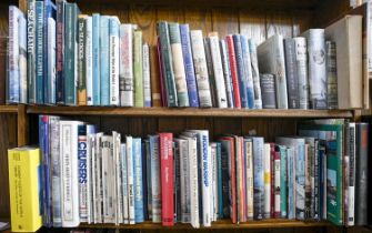 Books. Three shelves of transport reference, 20th c, including railwayana, automobilia, merchant and